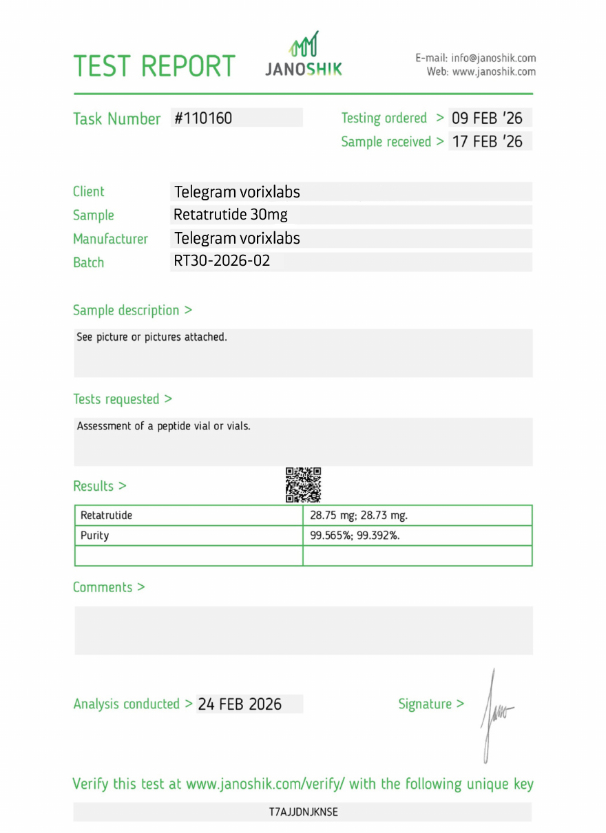 CoA preview for GLP-3 30mg